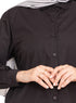 Black Long Poplin Shirt - Khotwh
